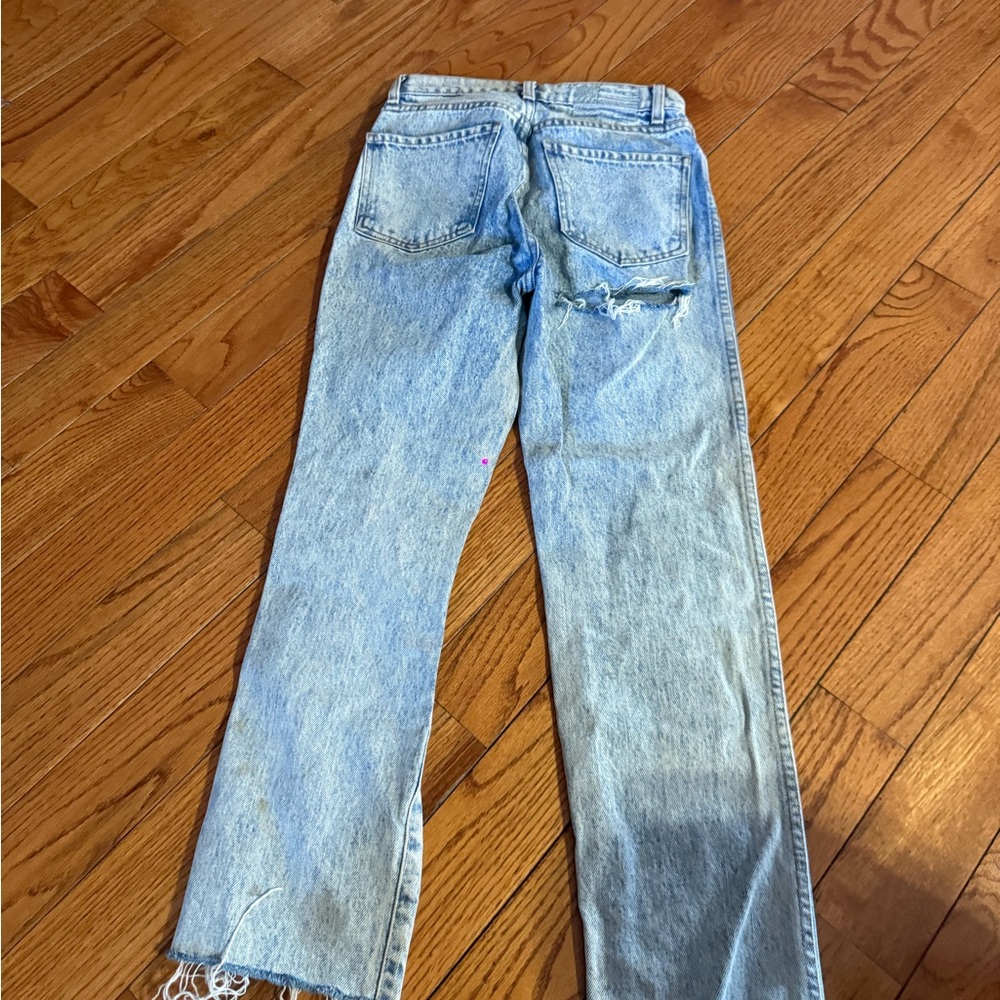 Revice Blue Denim Jeans cut under butt